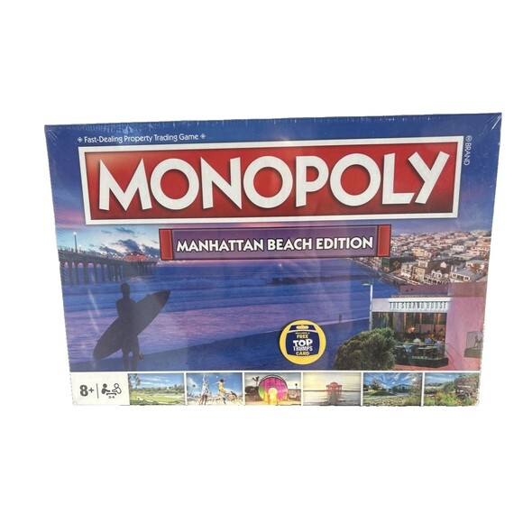 HASBRO - MONOPOLY MANHATTAN BEACH (CALIFORNIA) EDITION BRAND NEW - Picture 1 of 5